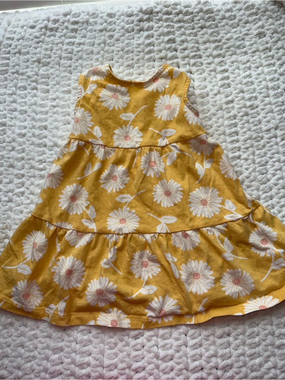 Carter's Mustard Yellow Daisy Tiered Dress